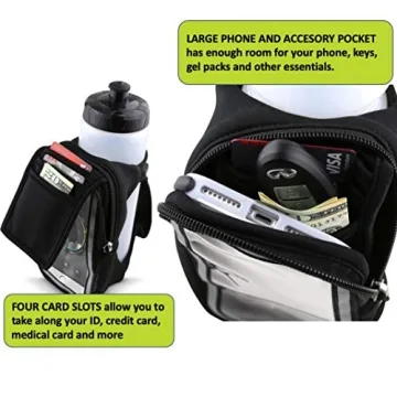 Gear Beast Running Water Bottle and Phone Holder - 23 oz