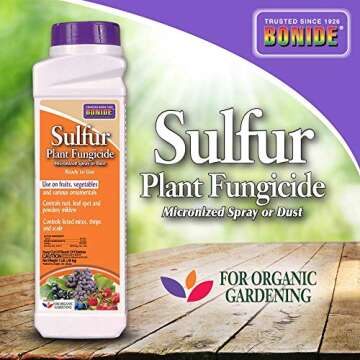 Bonide (BND141) - Sulfur Plant Fungicide, Organically Controls Rust, Leaf Spot and Powdery Mildew (1 lb.), Ready-to-Use