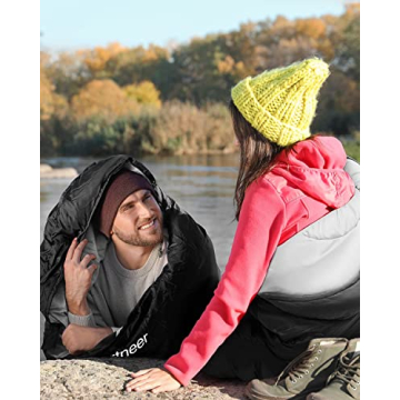 Sportneer 3-4 Season Sleeping Bag for Adults - Waterproof & Lightweight
