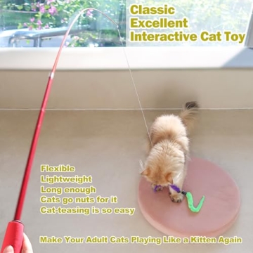 Interactive Cat Toys - Wands & Feather Refills