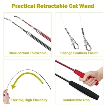 Interactive Cat Toys - Wands & Feather Refills