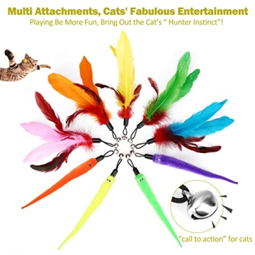 Interactive Cat Toys - Wands & Feather Refills