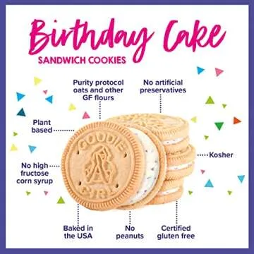 Goodie Girl Birthday Cake Gluten Free Sandwich Cookies | Allergen Friendly Treats - 72 Count