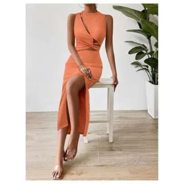 SOLY HUX Cut Out Twist Front Dress - Summer Stylish Maxi