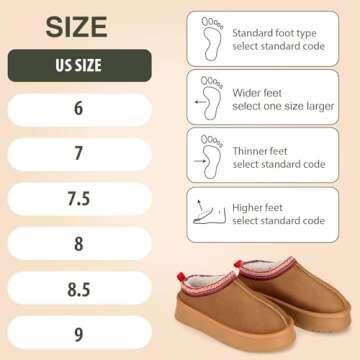 UNPLWO Women's Slippers Platform Mini Boots,Snow Winter Short Ankle Boot,Fluffy Warm Comfy Furry House Slippers Anti-Slip Boot for Indoor and Outdoor