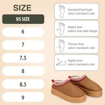 UNPLWO Women's Slippers Platform Mini Boots,Snow Winter Short Ankle Boot,Fluffy Warm Comfy Furry House Slippers Anti-Slip Boot for Indoor and Outdoor