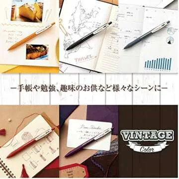 Zebra Sarasa Clip Gel Ink Ballpoint Pen 0.5mm, Rubber Grip, Vintage Colors, 5 Colors Set 2 (JJ15-5C-VI2)