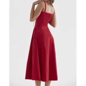 Elegant Yazinie Midi Dress for Women - Flowy A-Line Style