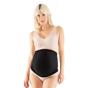 Belly Bandit Belly Boost Pregnancy Support Band - Comfortable & Discreet Grow-with-You Pregnancy Belly Band with Ultra-Soft & Breathable Knit, Black, Small
