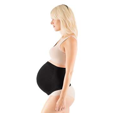 Belly Bandit Belly Boost Pregnancy Support Band - Comfortable & Discreet Grow-with-You Pregnancy Belly Band with Ultra-Soft & Breathable Knit, Black, Small