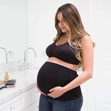 Belly Bandit Belly Boost Pregnancy Support Band - Comfortable & Discreet Grow-with-You Pregnancy Belly Band with Ultra-Soft & Breathable Knit, Black, Small