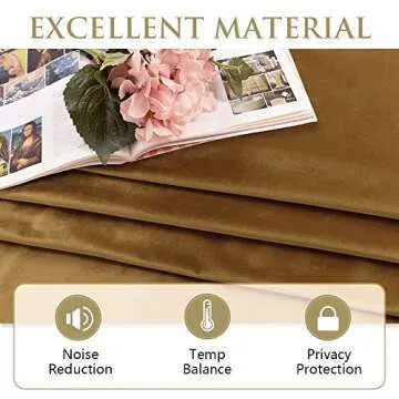 StangH Velvet Curtains 84" Long - Light Blocking & Stylish