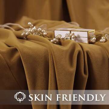 StangH Velvet Curtains 84" Long - Light Blocking & Stylish