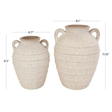 Deco 79 Stylish Ceramic Vases Set for Home Decoration