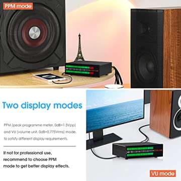 Douk Audio VU56 PRO MIC & Analog Sound Level Meter, LED Music Spectrum Visualizer, Audio Splitter with Remote Control