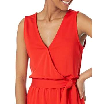 The Drop Women's @Caralynmirand Sleeveless Wrap-Jumpsuit