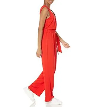 The Drop Women's @Caralynmirand Sleeveless Wrap-Jumpsuit