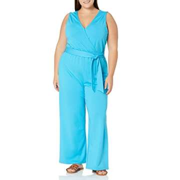 The Drop Women's @Caralynmirand Sleeveless Wrap-Jumpsuit