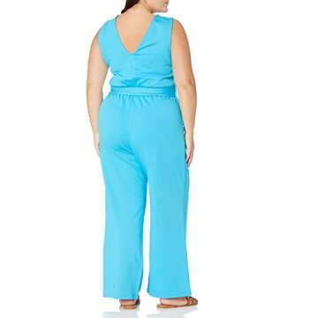 The Drop Women's @Caralynmirand Sleeveless Wrap-Jumpsuit