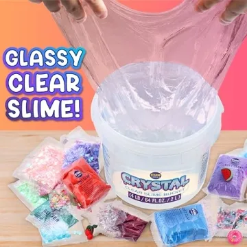Massive Crystal Clear Slime Bucket for Unlimited Fun