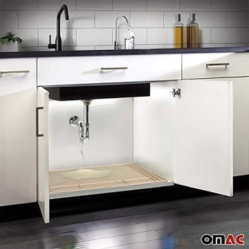 OMAC Under The Sink Mat - Waterproof Cabinet Protector