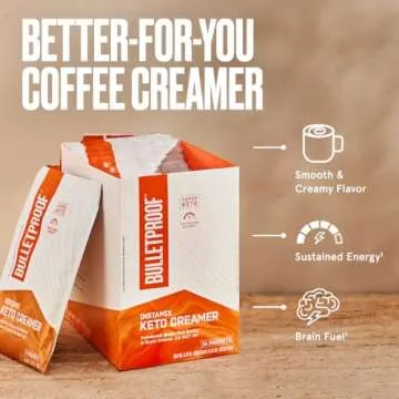 Bulletproof InstaMix Original Unflavored Keto Coffee Creamer Packets, Pack of 14, Powdered Grass-Fed Butter and Brain Octane C8 MCT Oil, Supports Brain Function