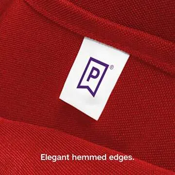 Gee Di Moda Rectangle Tablecloth - 60 x 102 Inch Red Table Cloth for 6 Foot Rectangle Table - Heavy Duty Washable Fabric - for 6 Ft Buffet Table, Holiday Party, Dinner, Wedding & Baby Shower