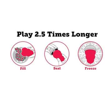 KONG Classic Stuffable Dog Toy & KONG Marathon Peanut-Butter-Flavored Treats (2 Pack) - Fetch & Chew Toy for Dogs - With Dog Toy Filler Treat - For Hours of Fun & Enrichment - For Medium Dogs