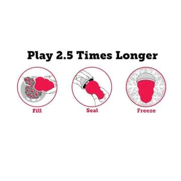 KONG Classic Stuffable Dog Toy & KONG Marathon Peanut-Butter-Flavored Treats (2 Pack) - Fetch & Chew Toy for Dogs - With Dog Toy Filler Treat - For Hours of Fun & Enrichment - For Medium Dogs