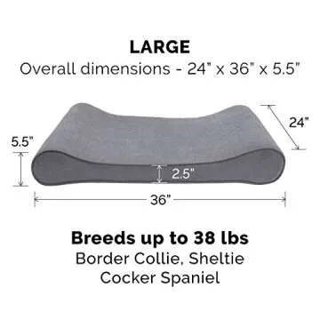 Furhaven Orthopedic Dog Bed for Large/Medium Dogs w/ Removable Washable Cover, For Dogs Up to 38 lbs...