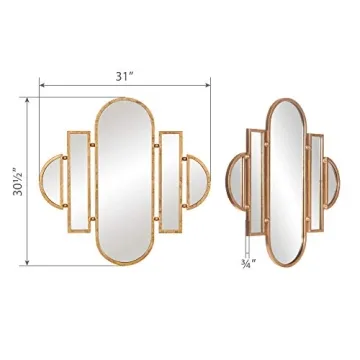 Elegant Patton Wall Decor Antique Gold Vanity Mirror