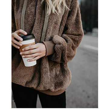 Oversized Sherpa Pullover Hoodie for Women - Cozy Style