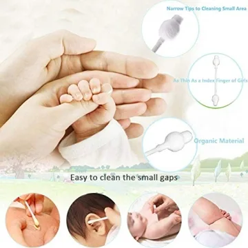 Rayhee Baby Cotton Swabs - Gentle & Biodegradable for Kids