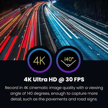 Nextbase 622GW Dash Cam Full 4K/30fps UHD Recording in Car DVR Camera- 140° Front- Wi-Fi, GPS, Bluetooth- Super Slow Motion @ 120fps- Image Stabilisation- what3words- Night Vision- Alexa Built-in