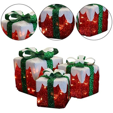 MorTime LED Gift Boxes for Stunning Christmas Decorations