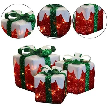 MorTime LED Gift Boxes for Stunning Christmas Decorations