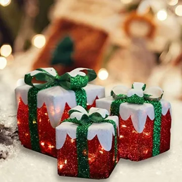 MorTime LED Gift Boxes for Stunning Christmas Decorations