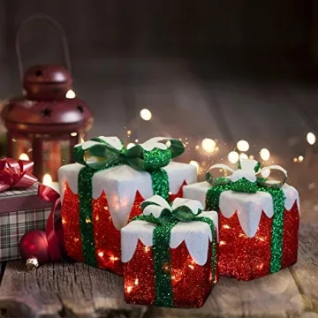 MorTime LED Gift Boxes for Stunning Christmas Decorations