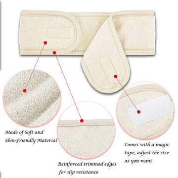 12pcs Spa Facial Headband & Silicone Brush Set for Beauty