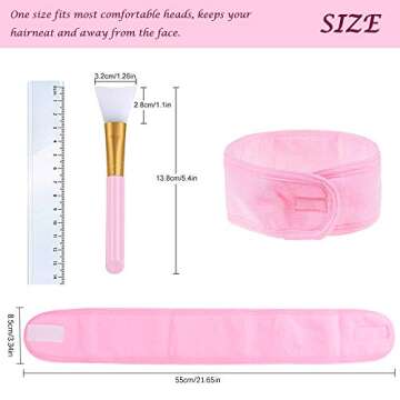 12pcs Spa Facial Headband & Silicone Brush Set for Beauty