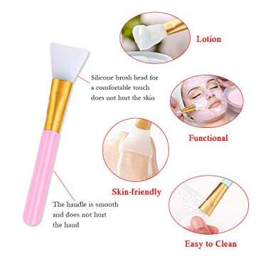 12pcs Spa Facial Headband & Silicone Brush Set for Beauty