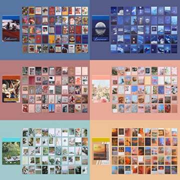 6 Sets 300 Pieces Scrapbooking Stickers Scrapbook Supplies Washi Stickers for Journaling Adhesive Decorative Sticker for Scrapbooking Diary Planner Notebook DIY Arts Crafts (Natural Style)