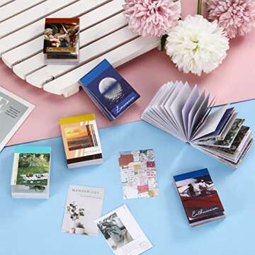 6 Sets 300 Pieces Scrapbooking Stickers Scrapbook Supplies Washi Stickers for Journaling Adhesive Decorative Sticker for Scrapbooking Diary Planner Notebook DIY Arts Crafts (Natural Style)