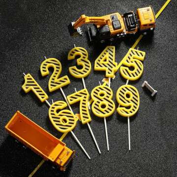 PHD CAKE 2.76 Inch Number 3 Birthday Candles