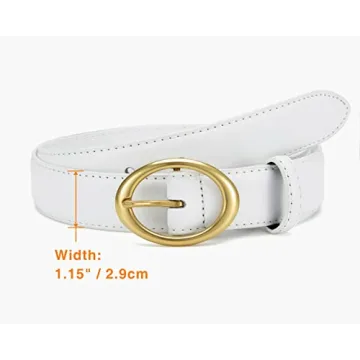 CHAOREN Women's Leather Casual Belt for Jeans & Dress