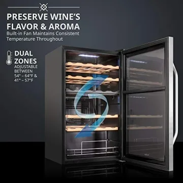 Ivation Wine Cooler with Dual Zone Temperature Control