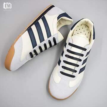 INMAKER No Tie Shoe Laces for Adults and Kids, Elastic Shoelaces for Sneakers, Rubber Silicone Tiele...