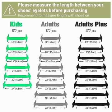 INMAKER No Tie Shoe Laces for Adults and Kids, Elastic Shoelaces for Sneakers, Rubber Silicone Tieless Laces
