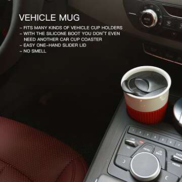 UDMG Ceramic Insulated Travel Coffee Cup with Sleeve