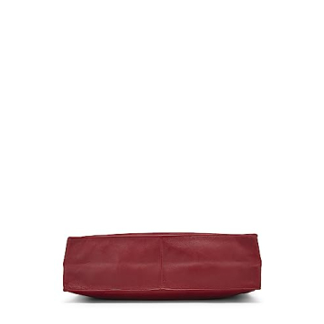 Chanel Red Lambskin Flat Tote with Chain Straps
